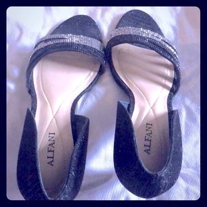 Black with glitter stripe Alfani shoes